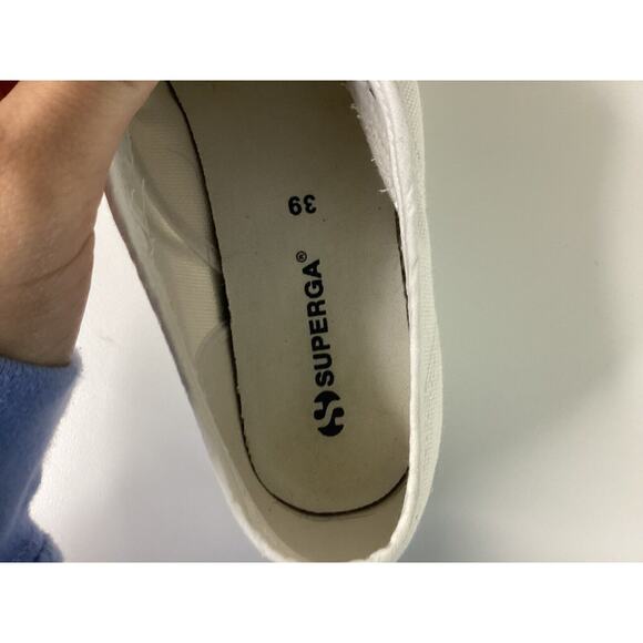 Superga 2790 Platform Sneaker Womens White Canvas Shoes Lace Up Size 8 - Picture 6 of 7